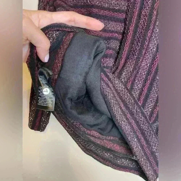 Akemi+Kin Celeste Metallic Burgundy Sweater Top - Picture 8 of 10